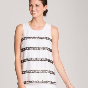 NIC+ZOE white embroidered tank